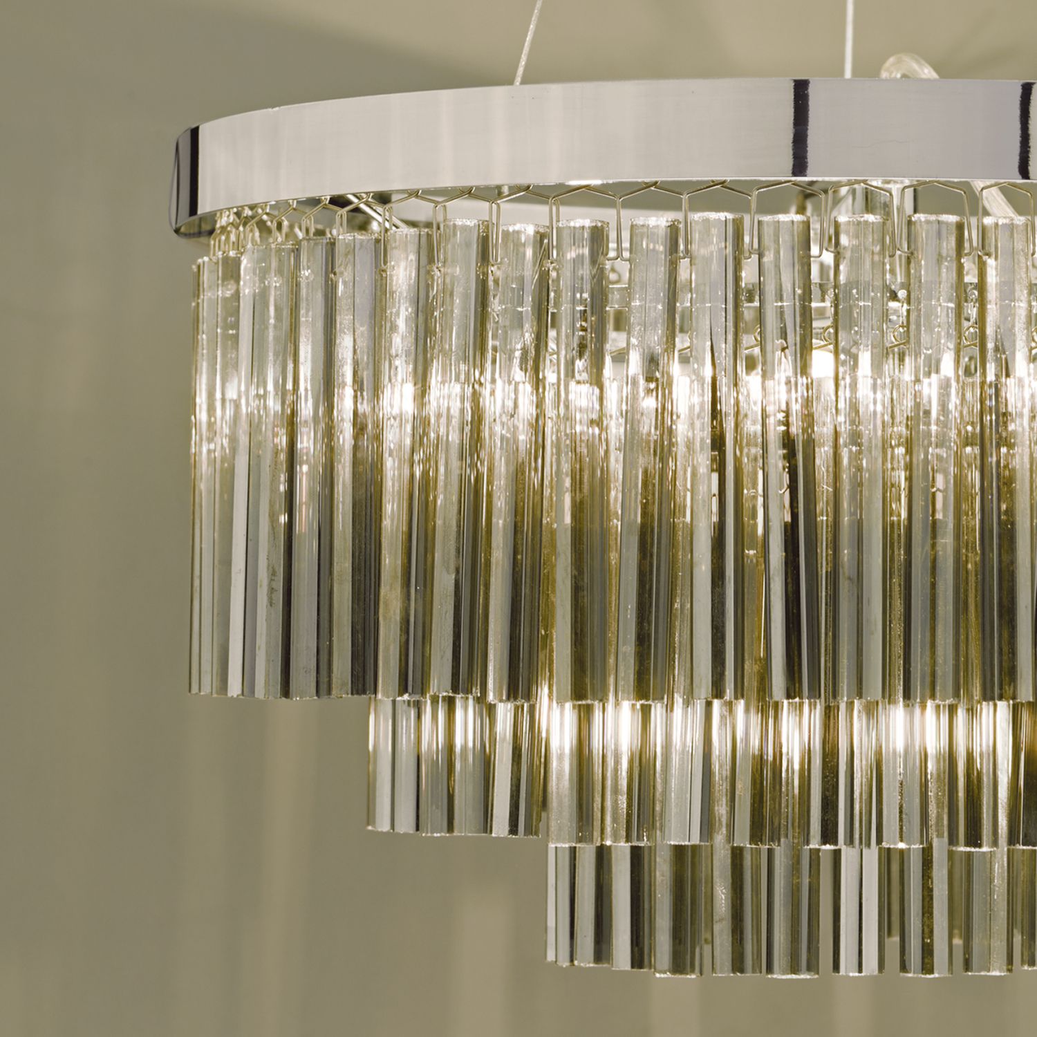 Giovana 5 Light Pendant Clear/Smoked Glass