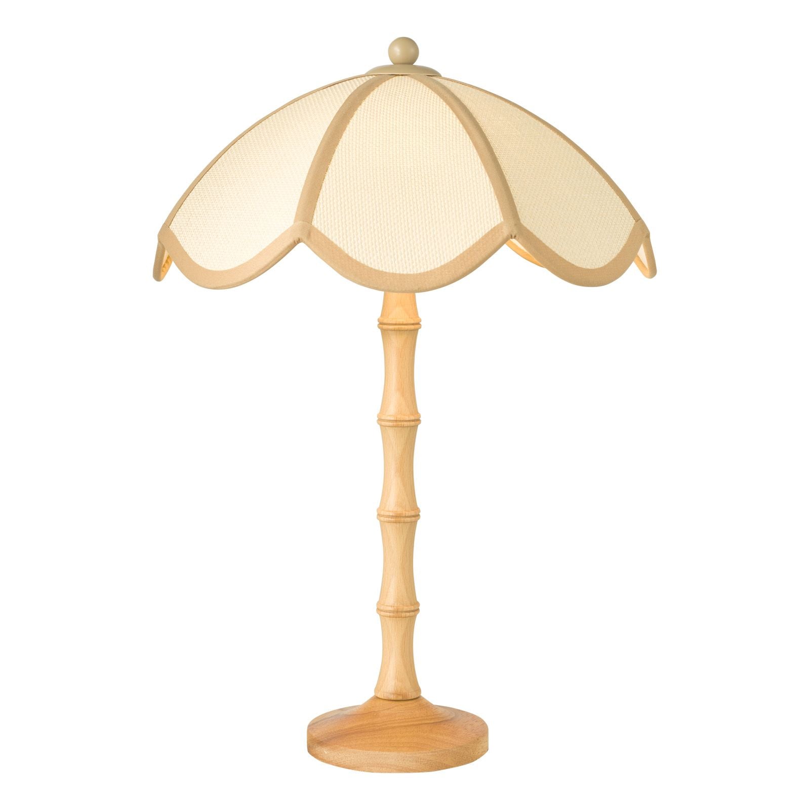 Giuliana Table Lamp- Wood with Rattan Shade