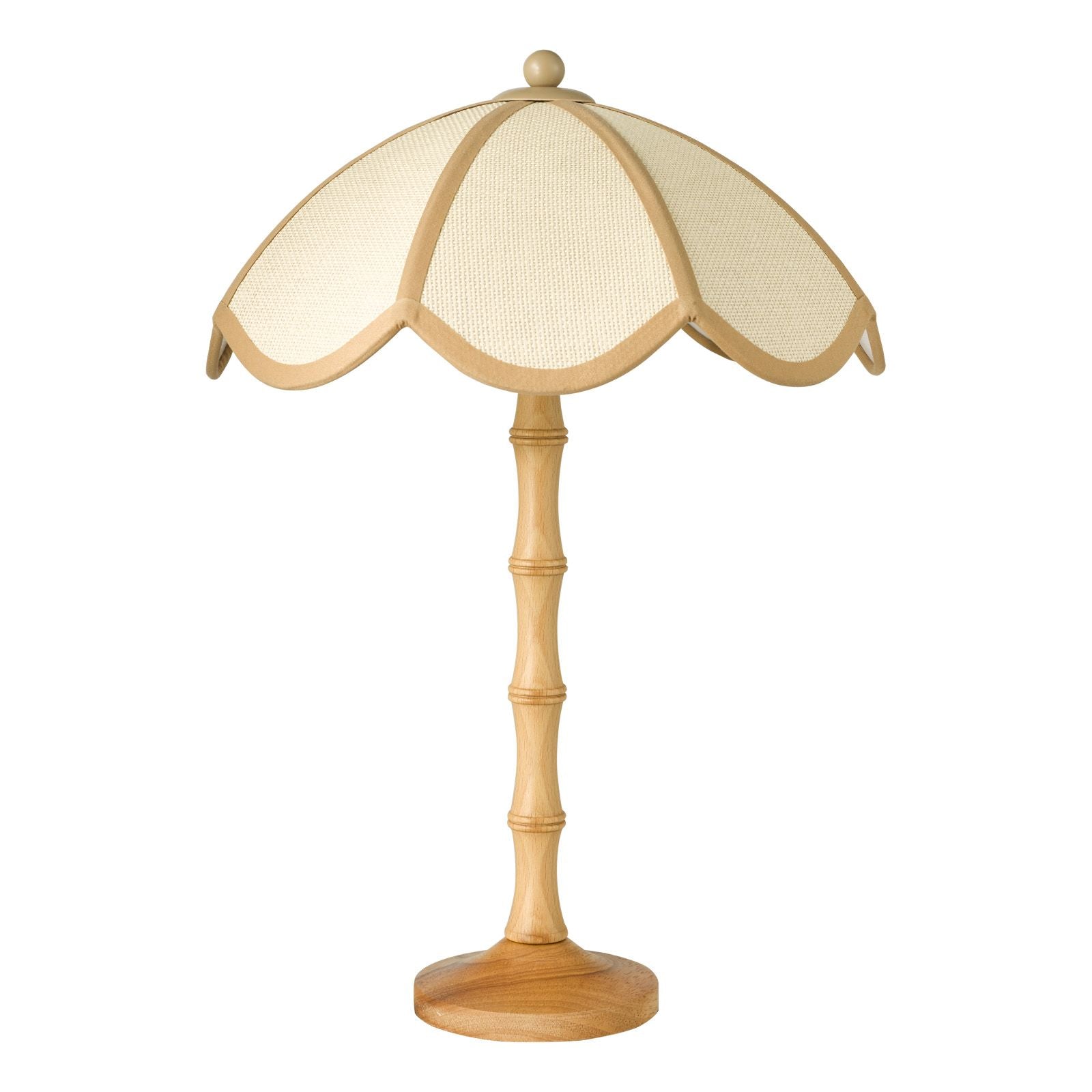 Giuliana Table Lamp- Wood with Rattan Shade