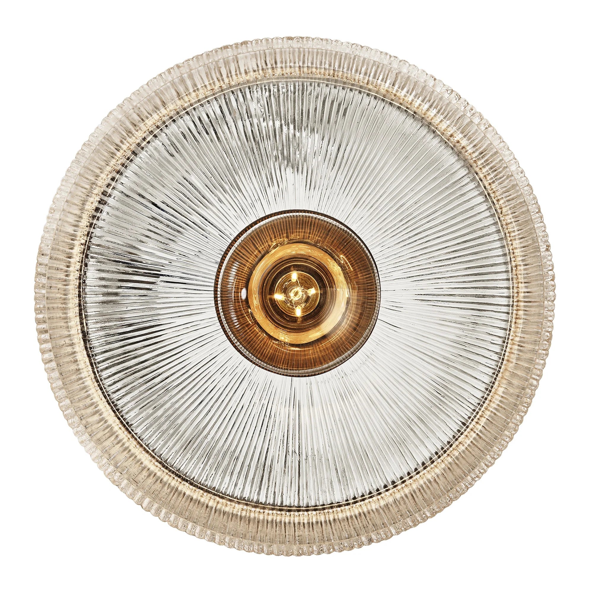 Ribbed Glass Dish Wall Diffuser- Brass/ Bronze Finishes