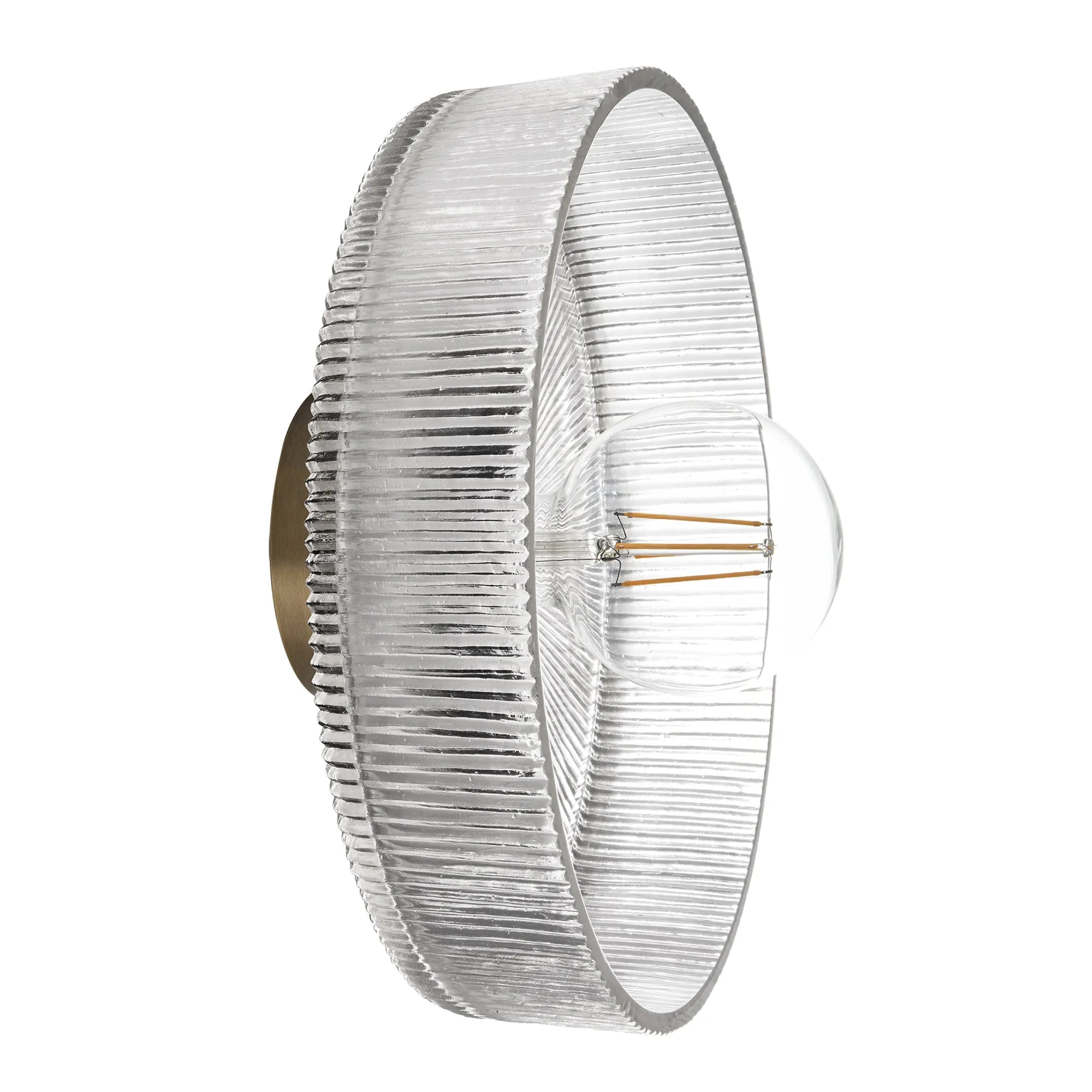 Ribbed Glass Dish Wall Diffuser- Brass/ Bronze Finishes