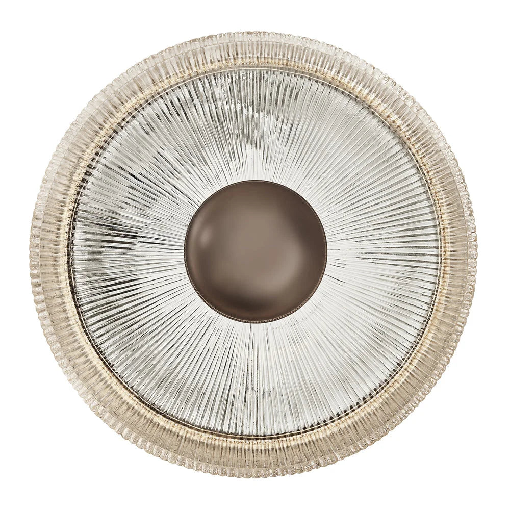 Ribbed Glass Dish Wall Diffuser- Brass/ Bronze Finishes