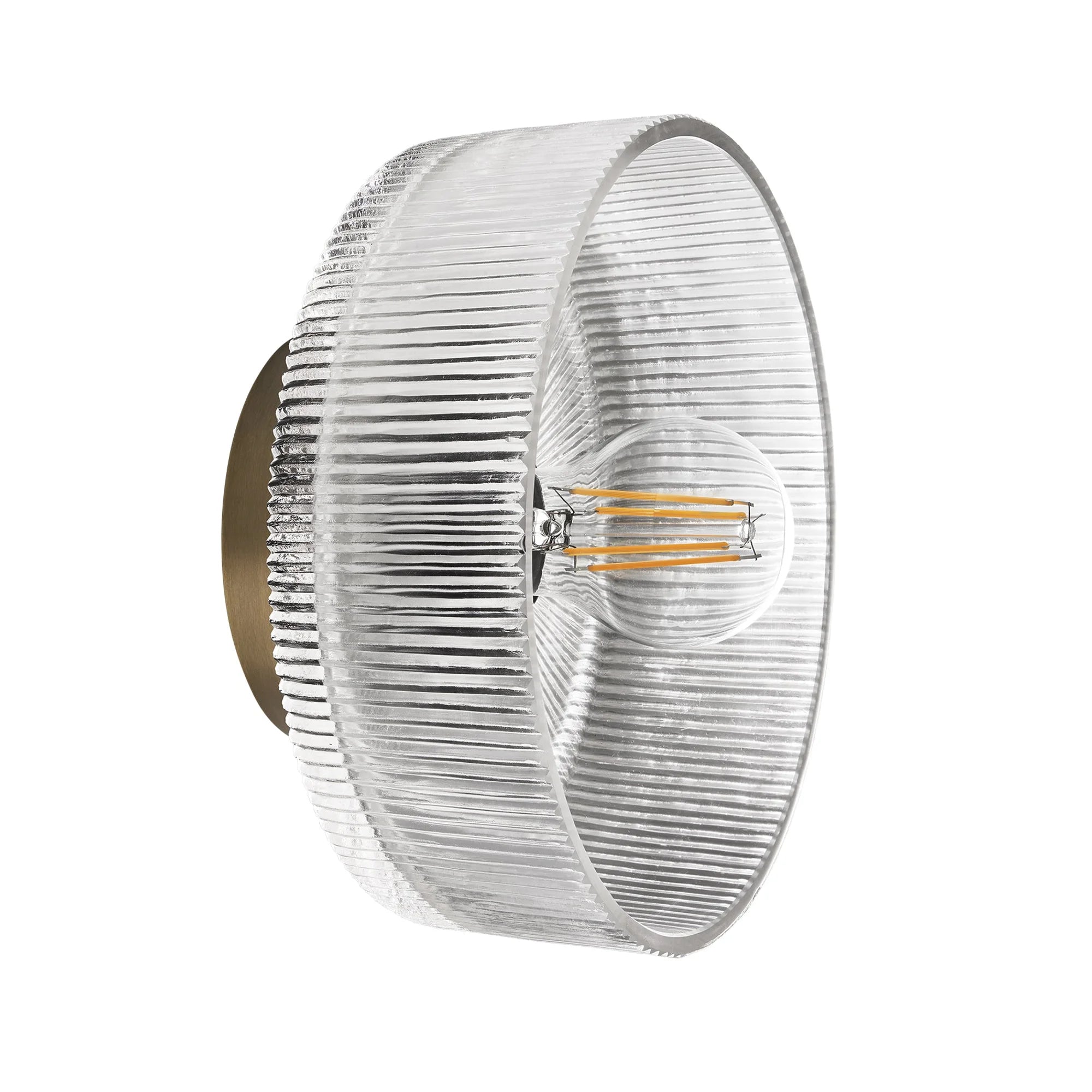 Ribbed Glass Dish Wall Diffuser- Brass/ Bronze Finishes