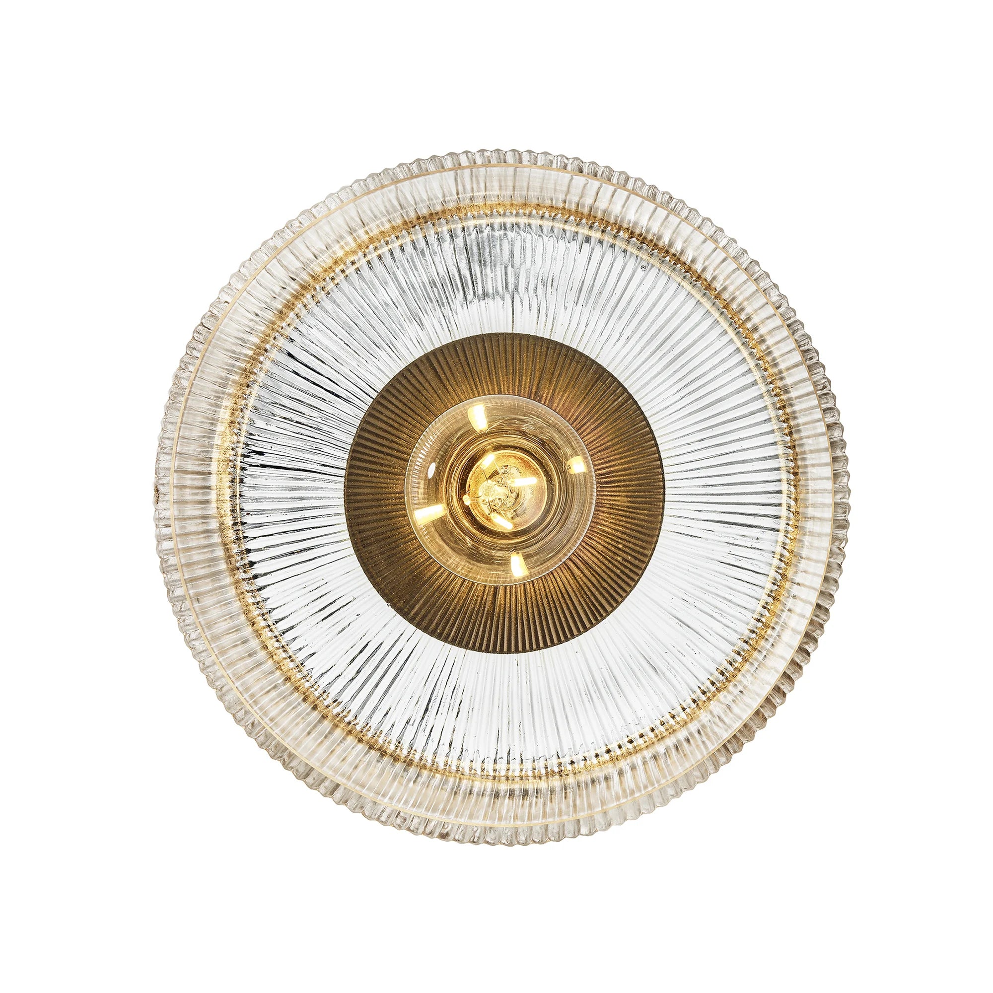 Ribbed Glass Dish Wall Diffuser- Brass/ Bronze Finishes