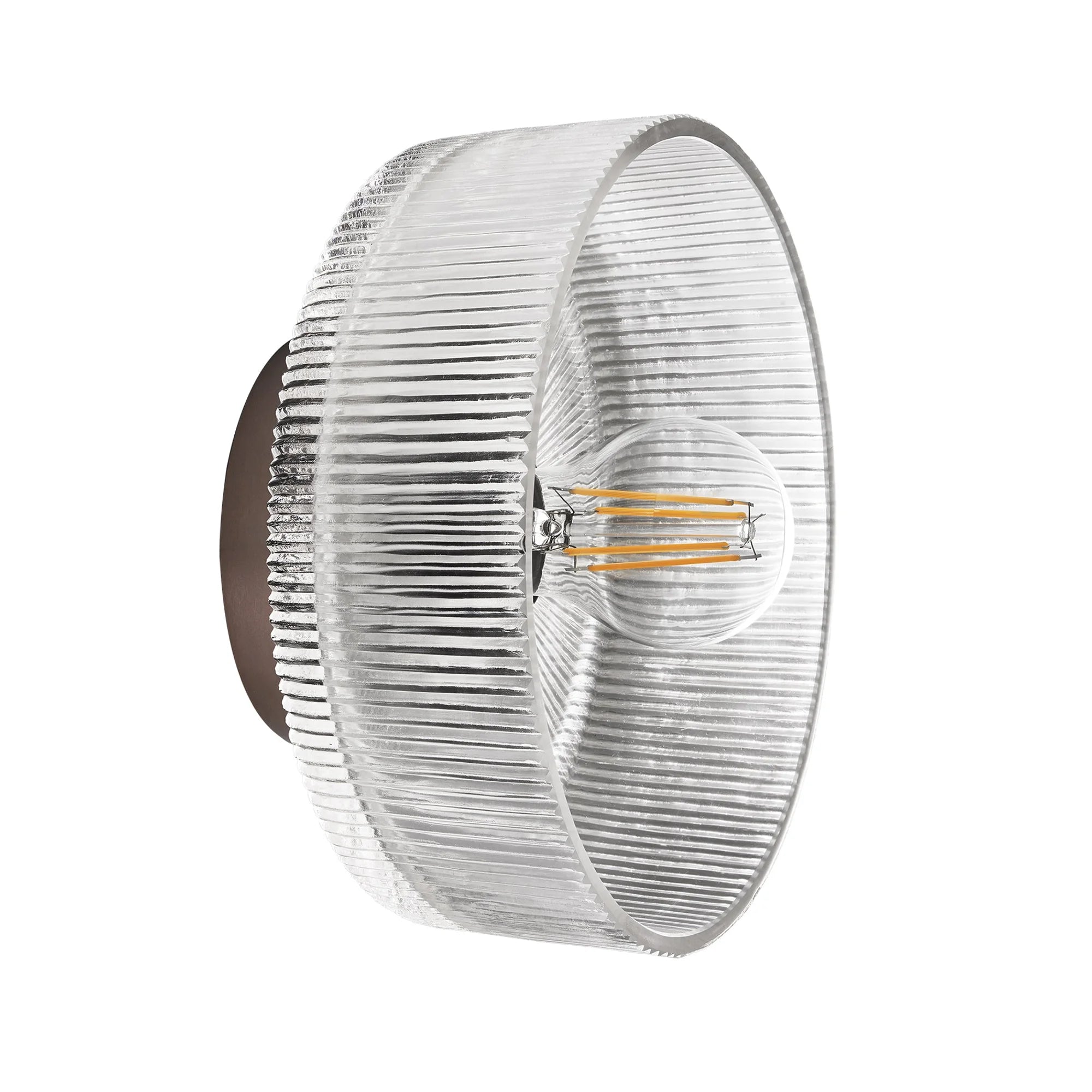 Ribbed Glass Dish Wall Diffuser- Brass/ Bronze Finishes