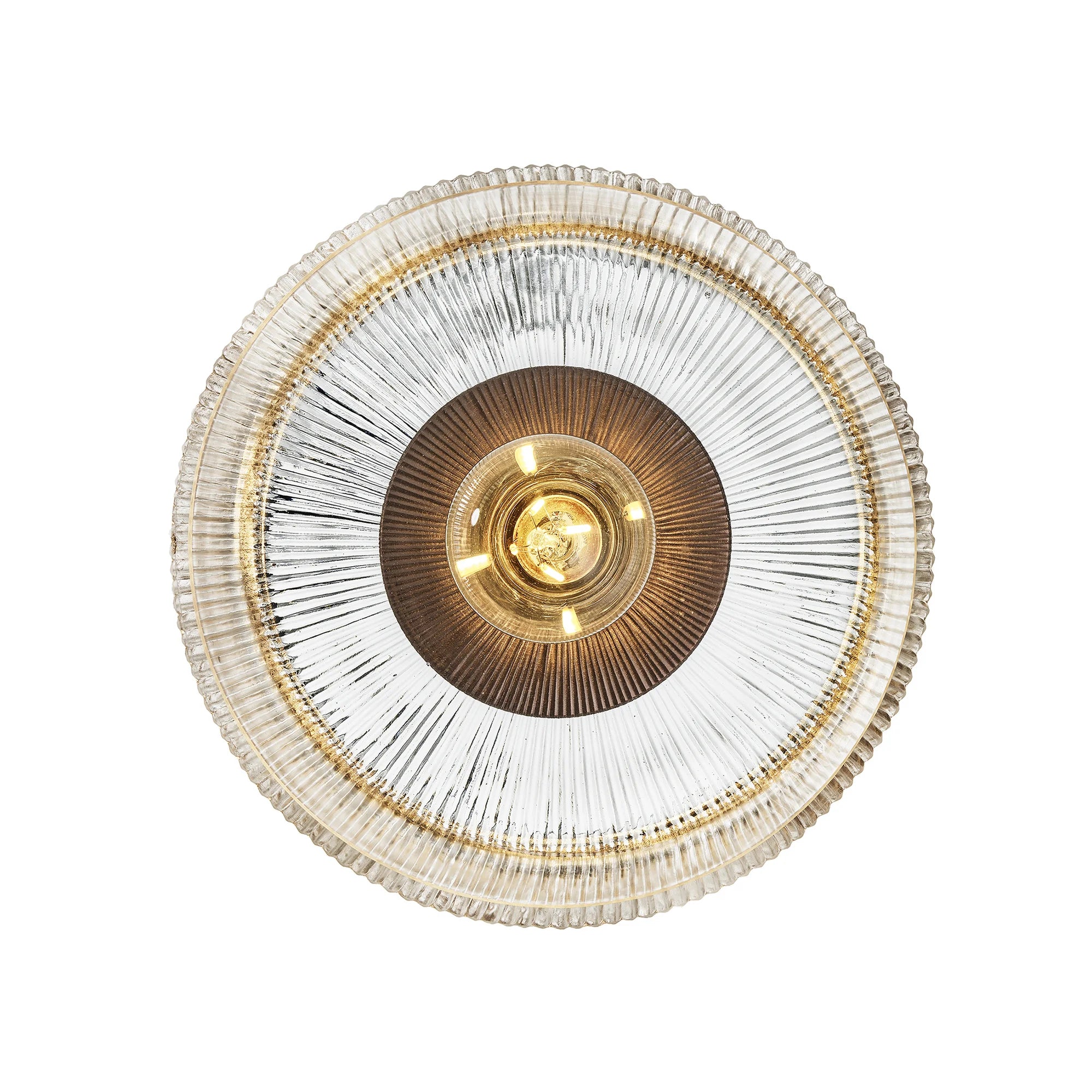 Ribbed Glass Dish Wall Diffuser- Brass/ Bronze Finishes