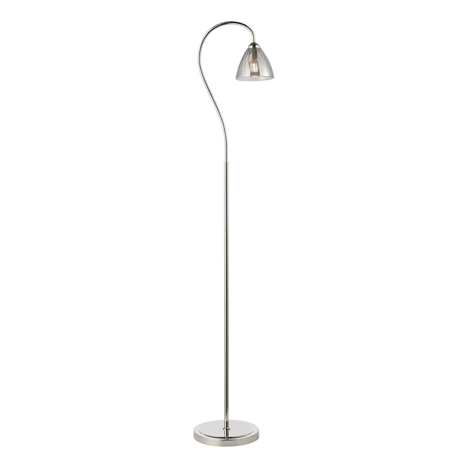 Glynis Floor Lamp- Polished Nickel/ Antique Bronze Finishes