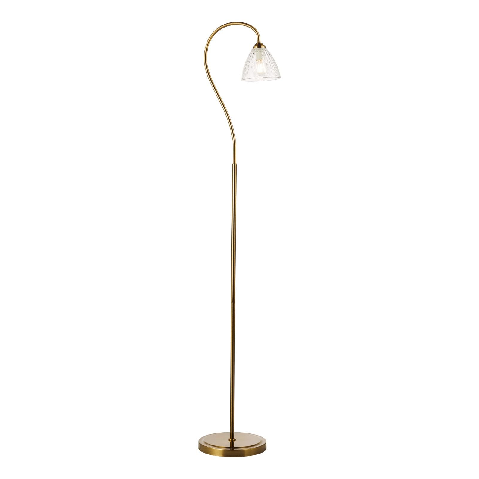 Glynis Floor Lamp- Polished Nickel/ Antique Bronze Finishes