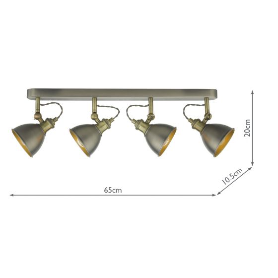 Governor 4Lt Bar Spotlight - Antique Chrome