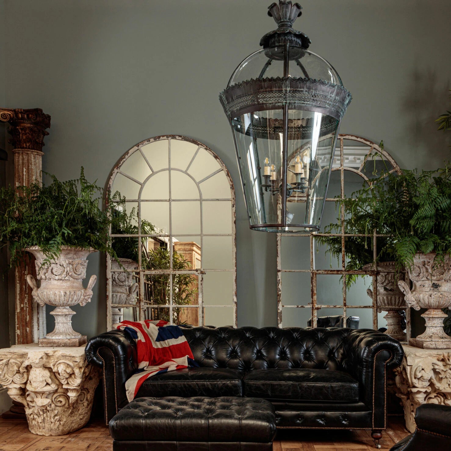 Grande Bronze Verdigris Byron Lantern