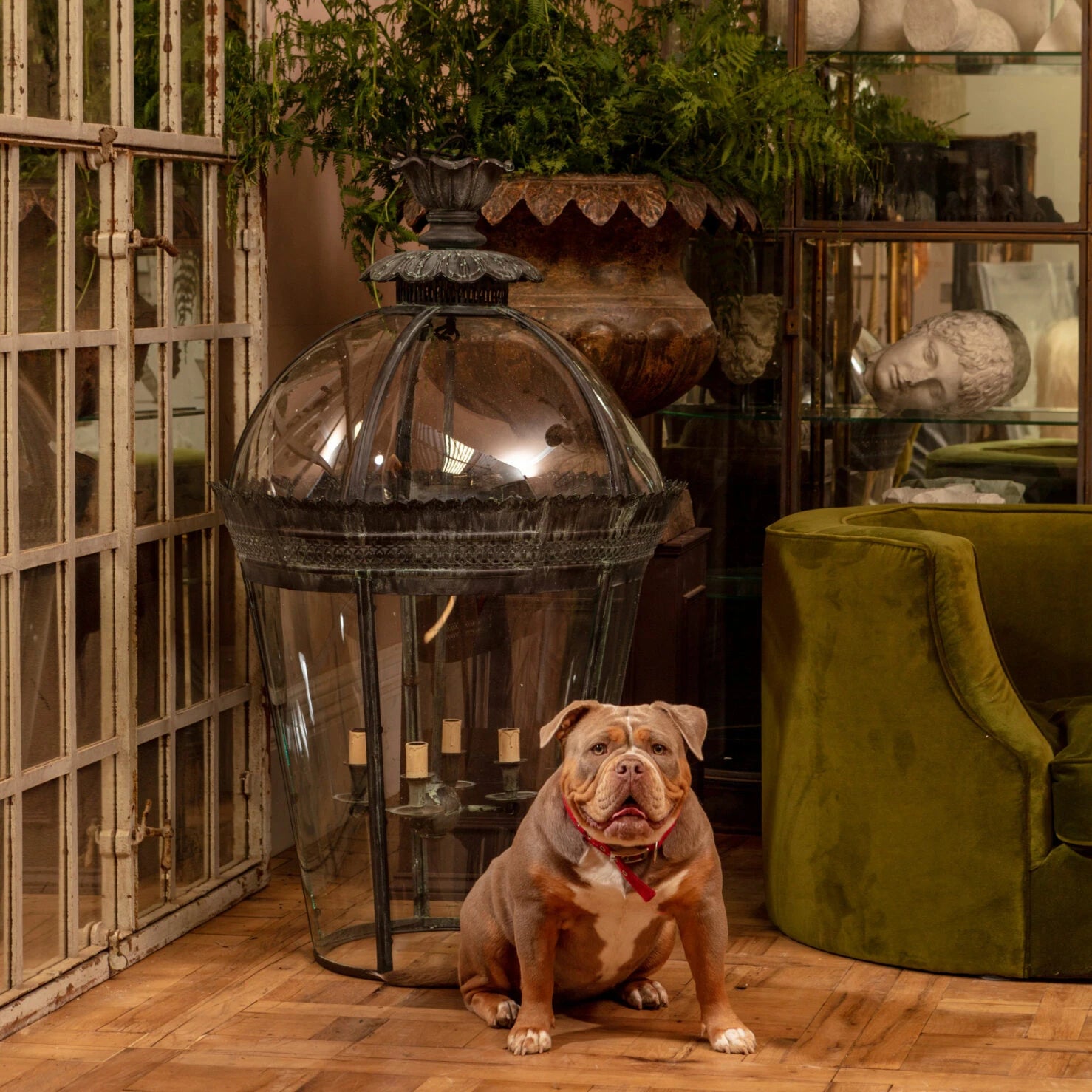 Grande Bronze Verdigris Byron Lantern