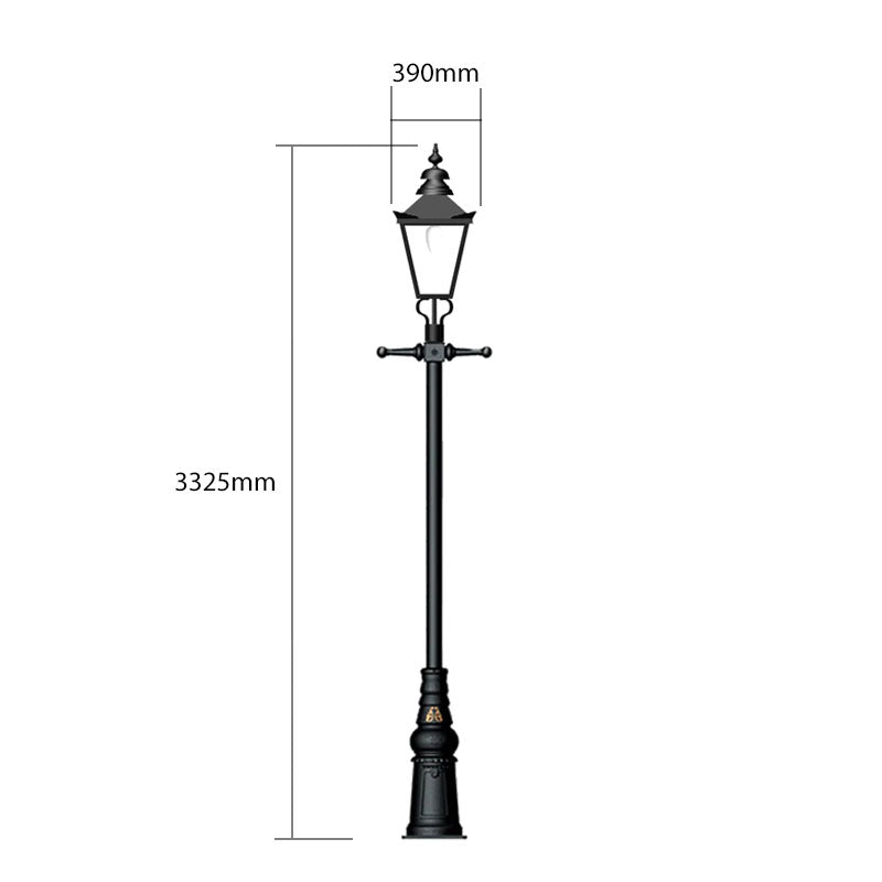 Donvale 3.3m Lamp Post - Cast Iron