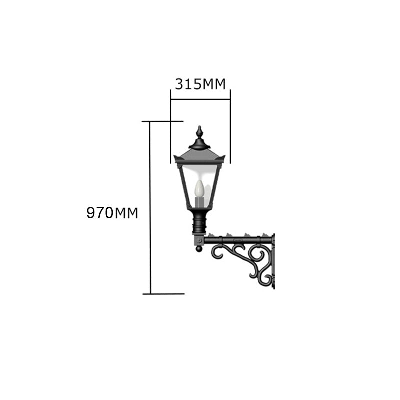 Malvern 1Lt Outdoor Wall Lamp - Cast Iron