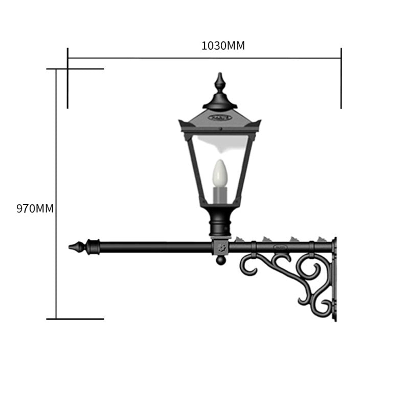 Tunstall 1Lt Outdoor Wall Lamp - Cast Iron