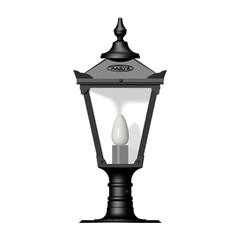 Cardross 1Lt Flat Pier Lamp - Cast Iron