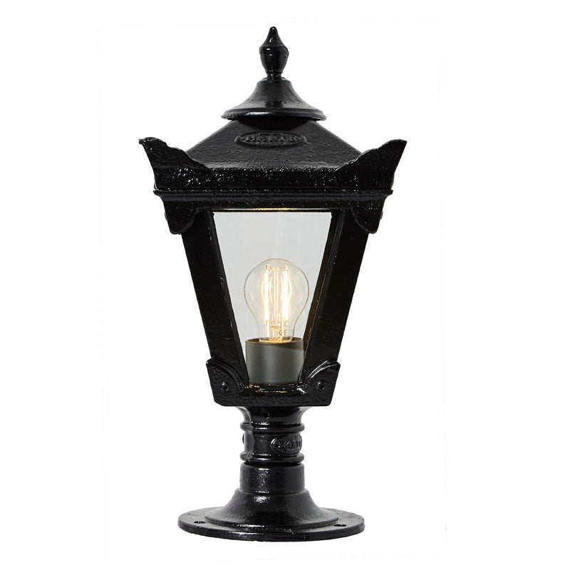Kellor 1Lt Flat Pier Lamp - Cast Iron