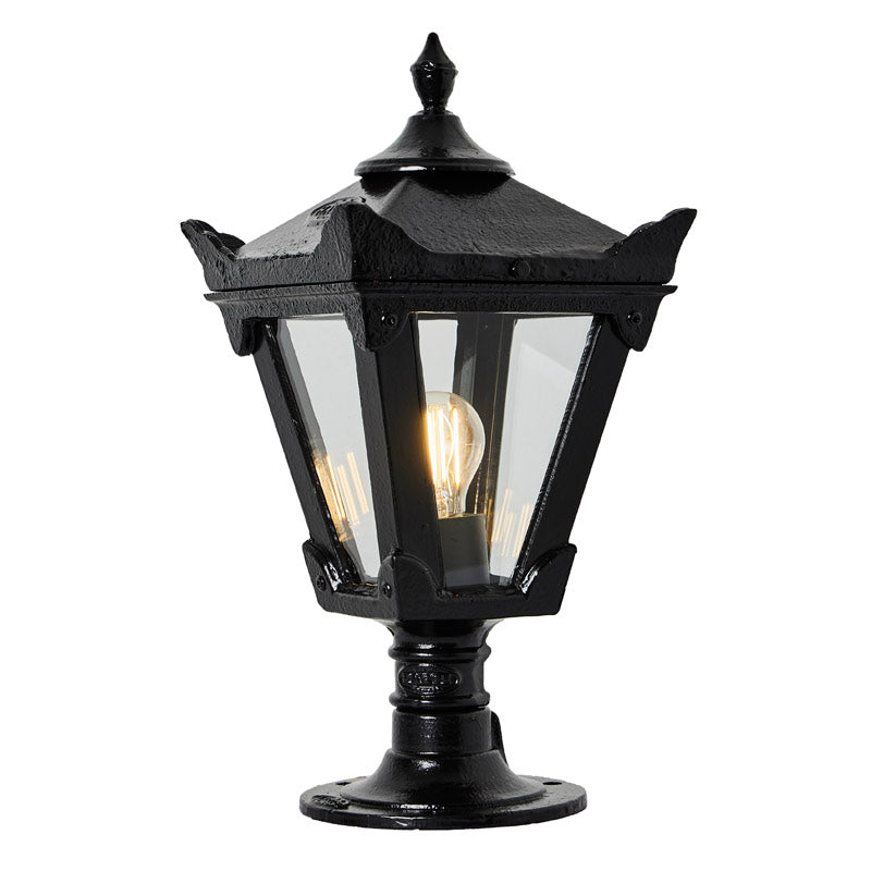 Kellor 1Lt Flat Pier Lamp - Cast Iron