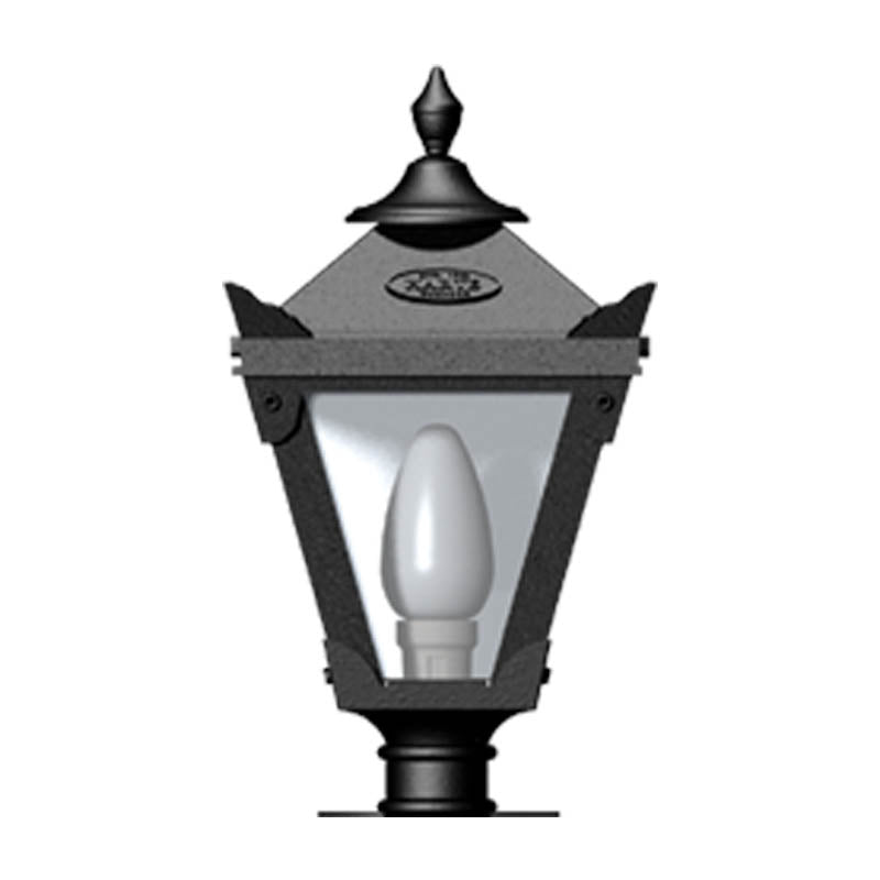 Gembrook 1Lt Flat Pier Lamp - Cast Iron