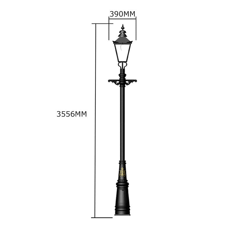 Clarinda 3.5m Lamp Post - Cast Iron