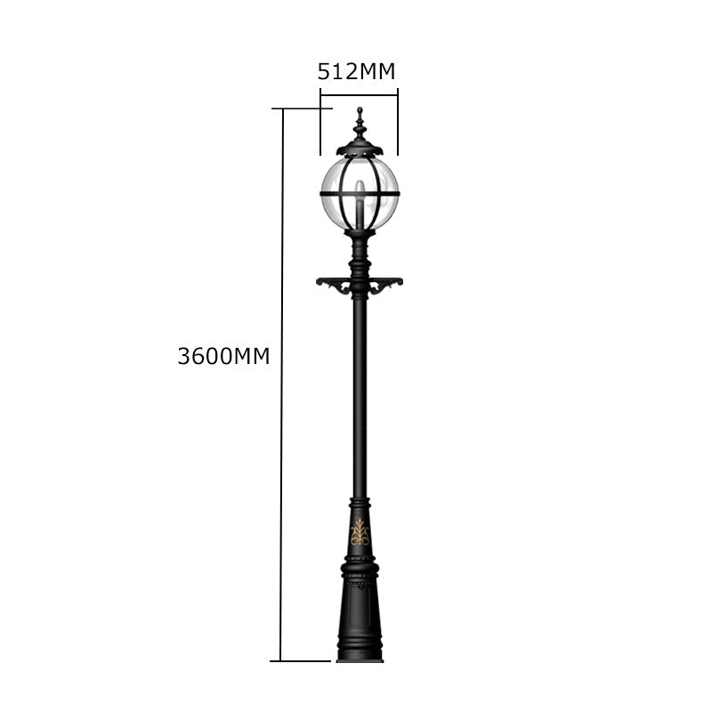 Granya 1Lt Post Lamp - Cast Iron