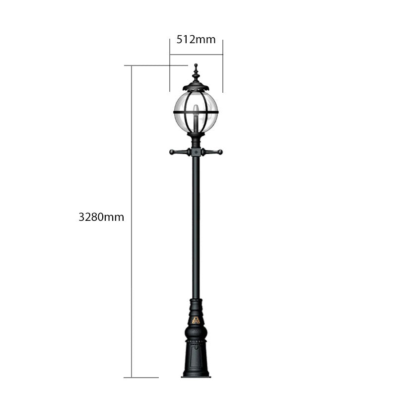 Litchfield 1Lt Post Lamp - Cast Iron