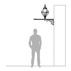 Hazelwood 1Lt Wall Lamp - Cast Iron
