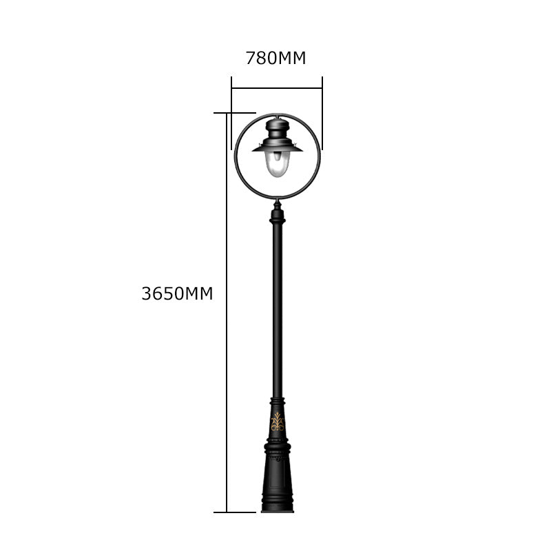 Bairnsdale 1Lt Lamp Post - Cast Iron/Copper