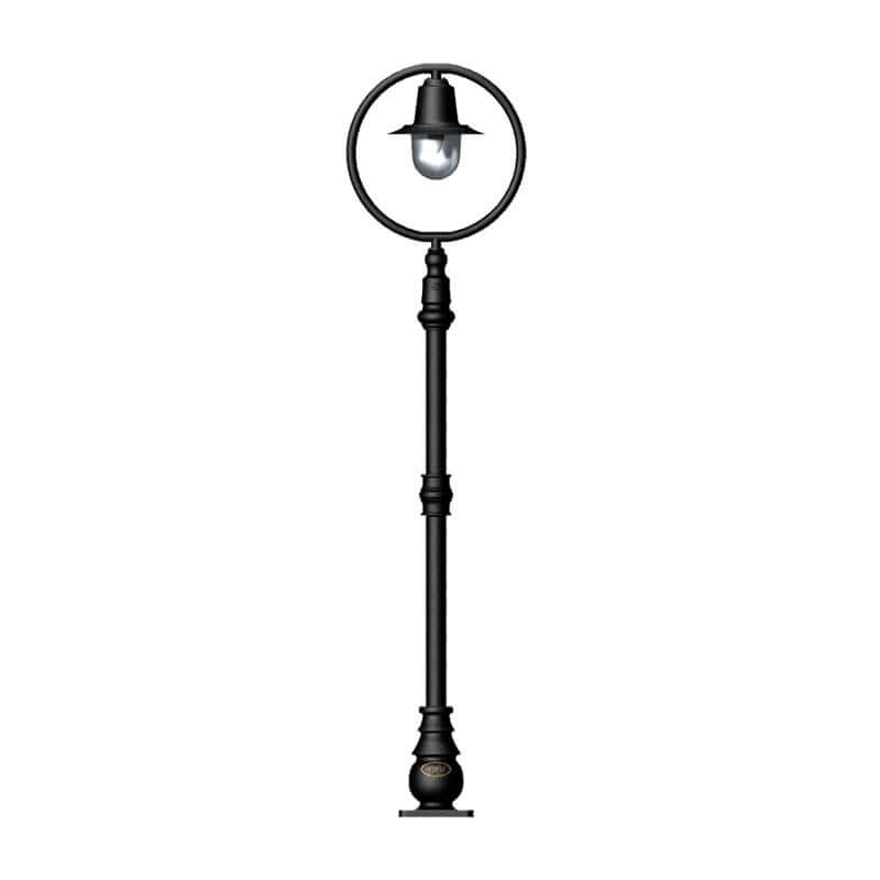 Station Master 1Lt Lamp Post - Cast Iron/Copper