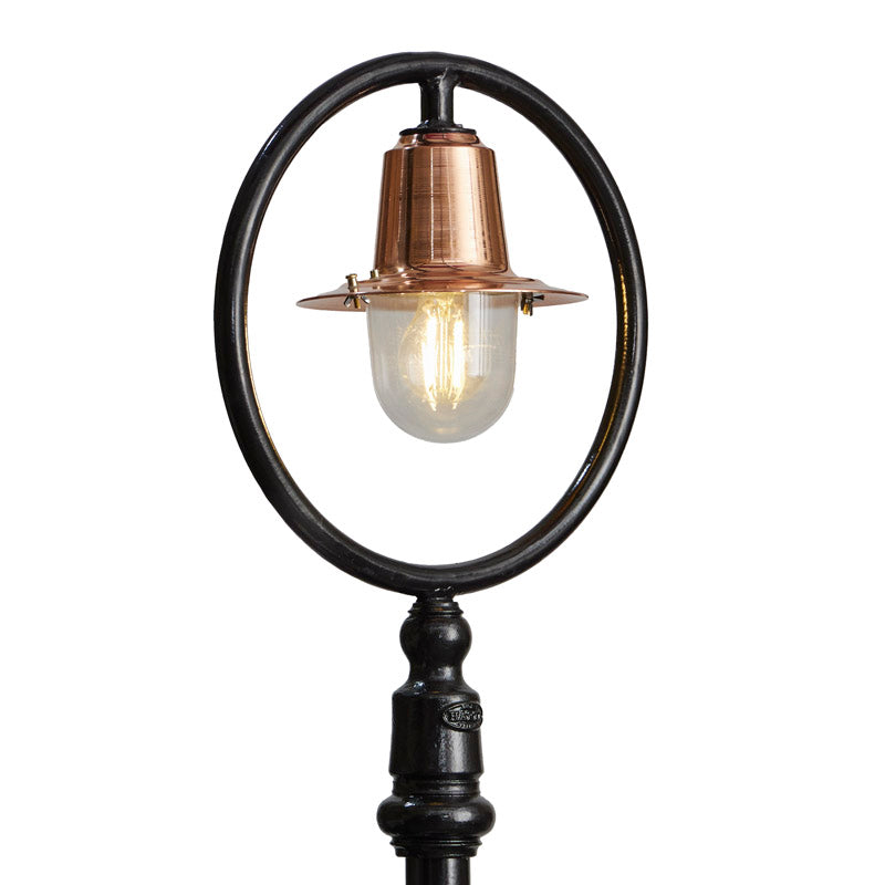 Station Master 1Lt Lamp Post - Cast Iron/Copper