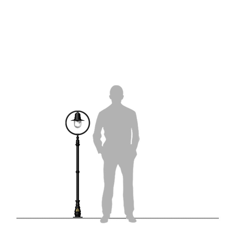 Station Master 1Lt Lamp Post - Cast Iron/Copper