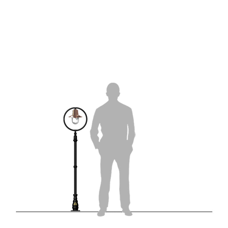 Station Master 1Lt Lamp Post - Cast Iron/Copper