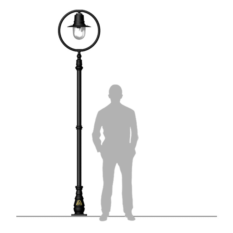 Station Master 1Lt Lamp Post - Cast Iron/Copper