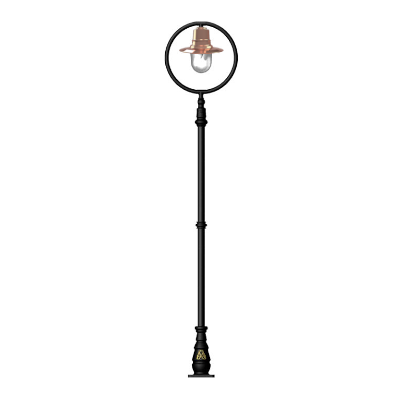 Station Master 1Lt Lamp Post - Cast Iron/Copper