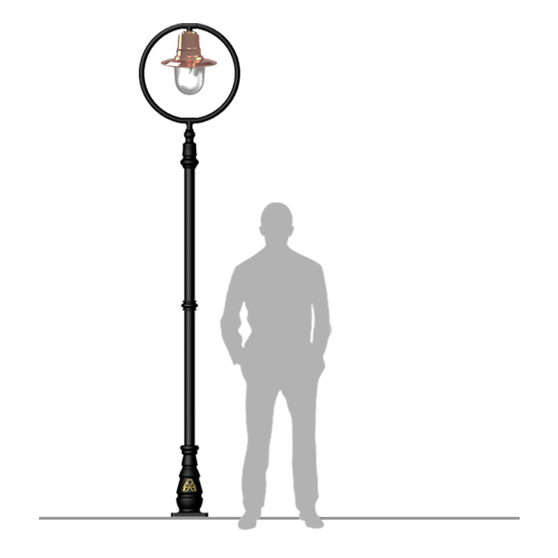 Station Master 1Lt Lamp Post - Cast Iron/Copper