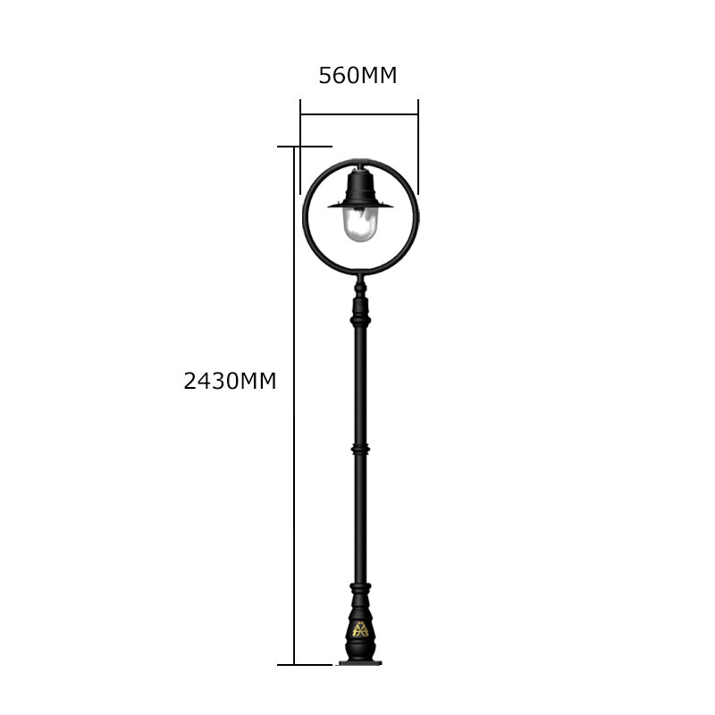 Station Master 1Lt Lamp Post - Cast Iron/Copper