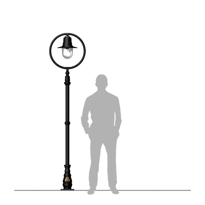 Station Master 1Lt Lamp Post - Cast Iron/Copper