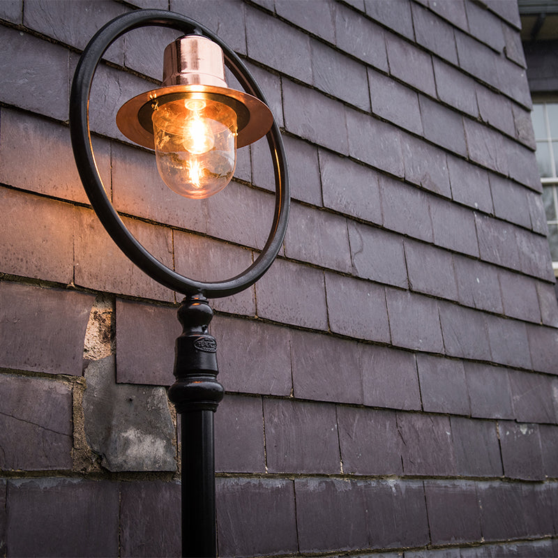 Station Master 1Lt Lamp Post - Cast Iron/Copper