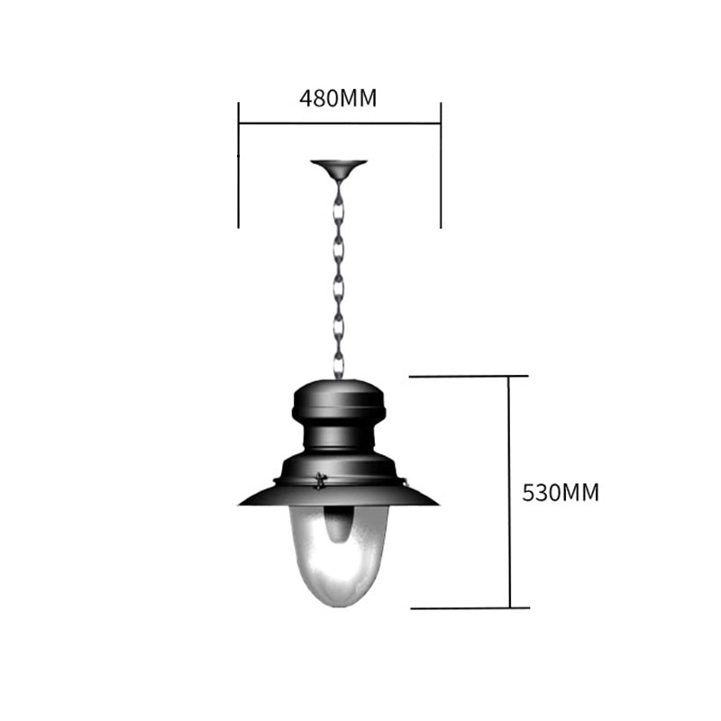 Pilgrim 1Lt Outdoor Pendant - Cast Iron