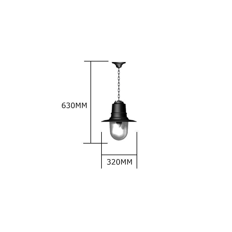 Avonshire 1Lt Outdoor Pendant - Cast Iron/Copper