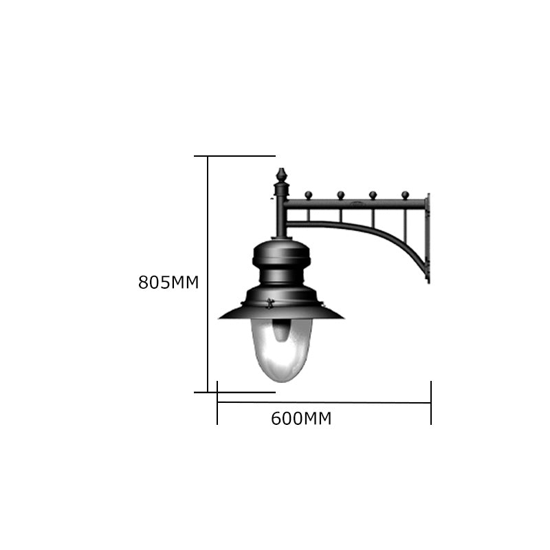 Pilgrim 1Lt Outdoor Wall Light - Copper
