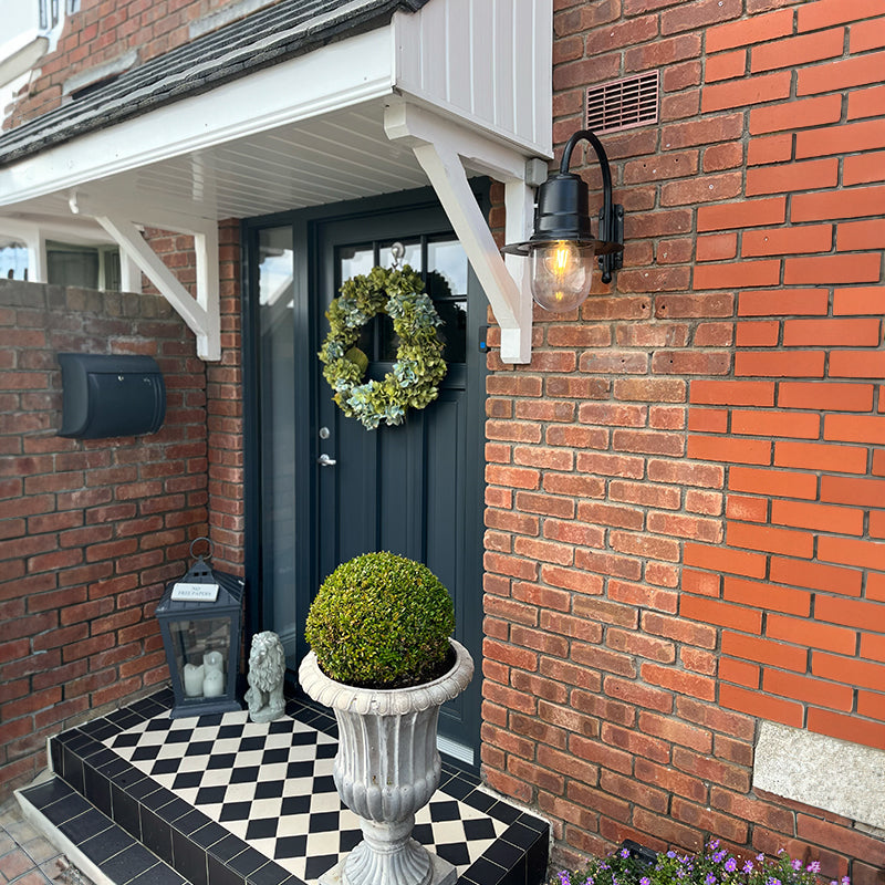 Skipton 1Lt Outdoor Wall Light - Cast Iron/Copper