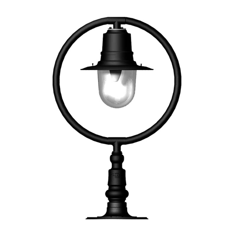 Bennett 1Lt Flat Pier Cap Light - Cast Iron/Copper