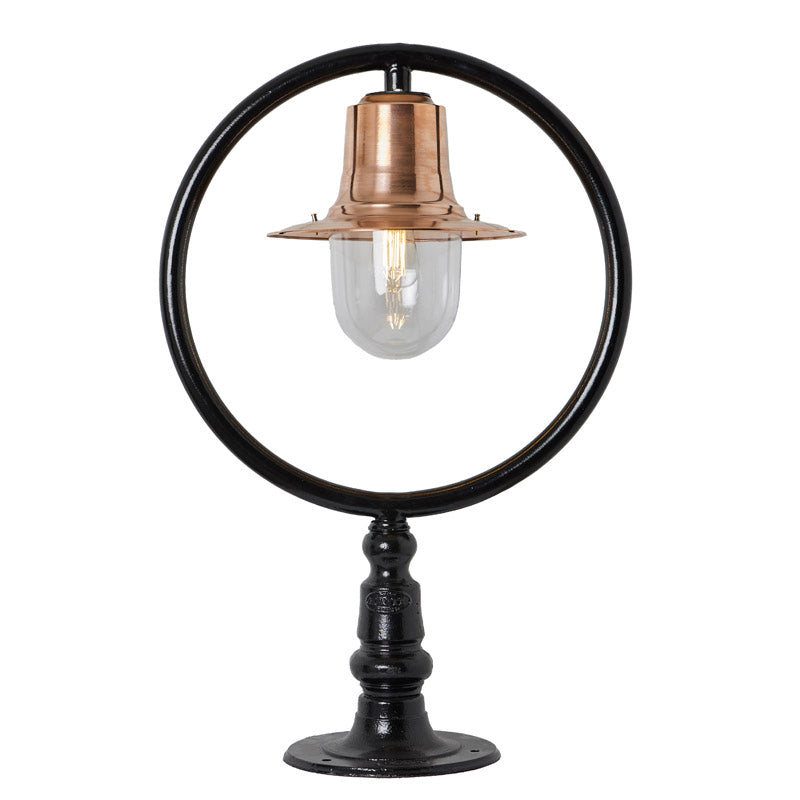 Bennett 1Lt Flat Pier Cap Light - Cast Iron/Copper