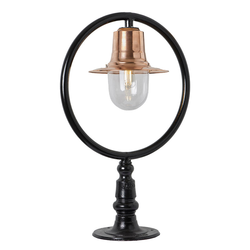 Bennett 1Lt Flat Pier Cap Light - Cast Iron/Copper