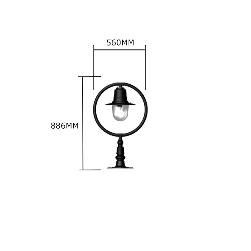 Bennett 1Lt Flat Pier Cap Light - Cast Iron/Copper
