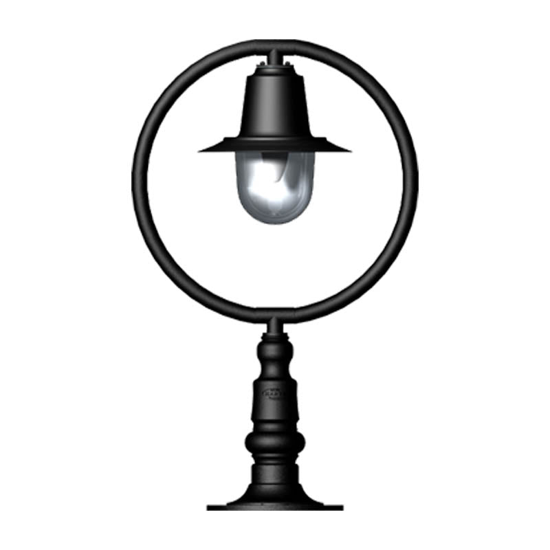 Bennett 1Lt Flat Pier Cap Light - Cast Iron/Copper