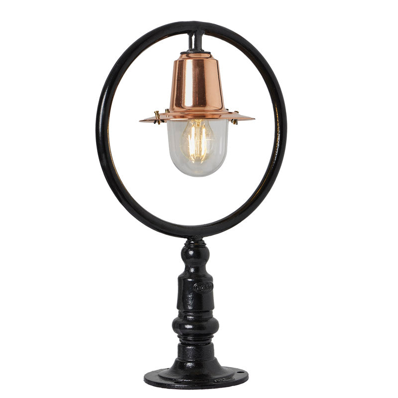 Bennett 1Lt Flat Pier Cap Light - Cast Iron/Copper