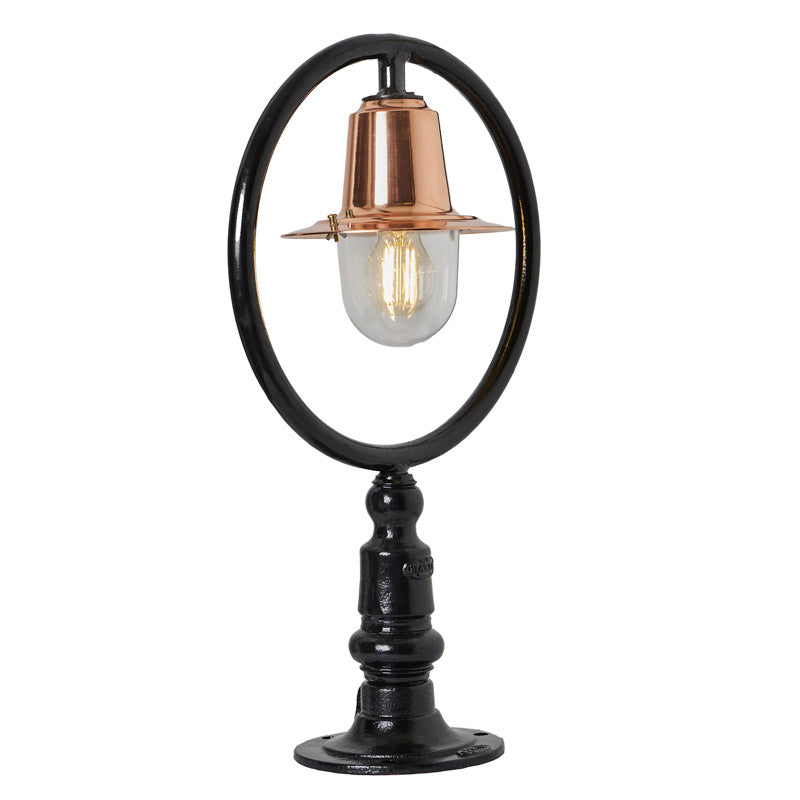 Bennett 1Lt Flat Pier Cap Light - Cast Iron/Copper