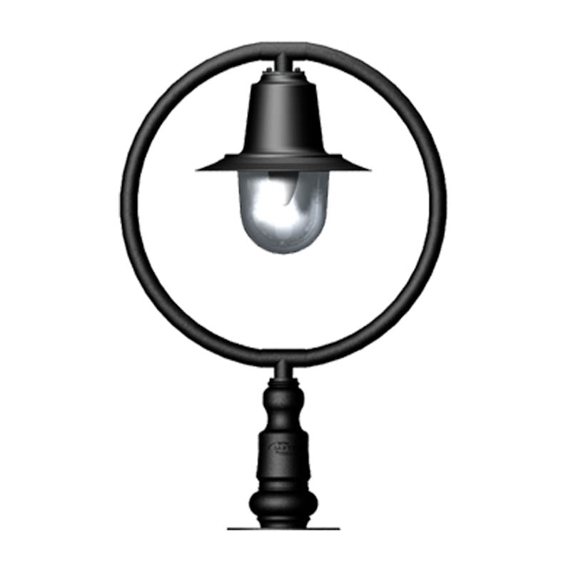 Bennett 1Lt Narrow Pier Cap Light - Cast Iron/Copper