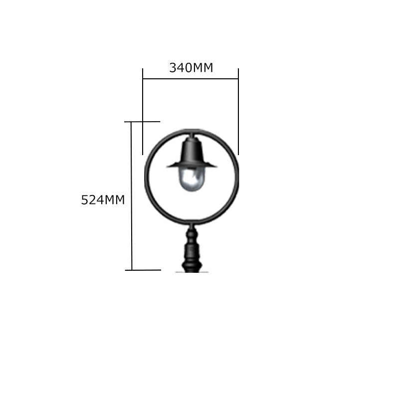 Bennett 1Lt Narrow Pier Cap Light - Cast Iron/Copper